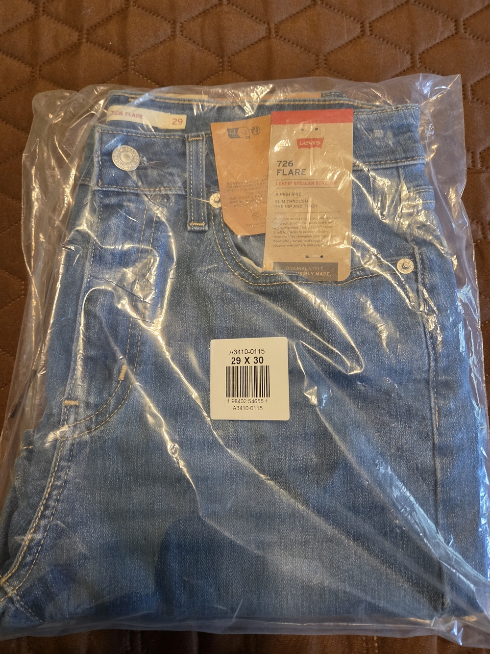 Levi's 726 Flare Jeans in Light Blue Denim